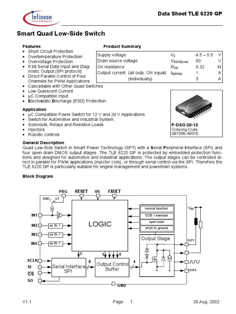 Tle 6220 | PDF | Input/Output | Electronic Engineering