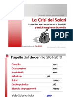 IRES Cgil - Slide - Salari in Italia - 2000-2010: Un Decennio Perduto