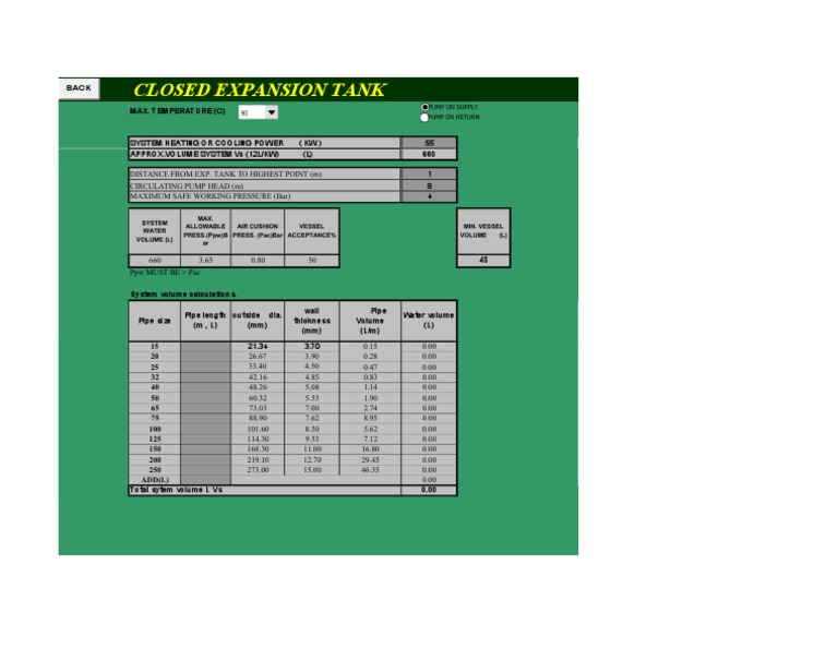 Expansion Tank Sizing PDF Plumbing Home Appliance