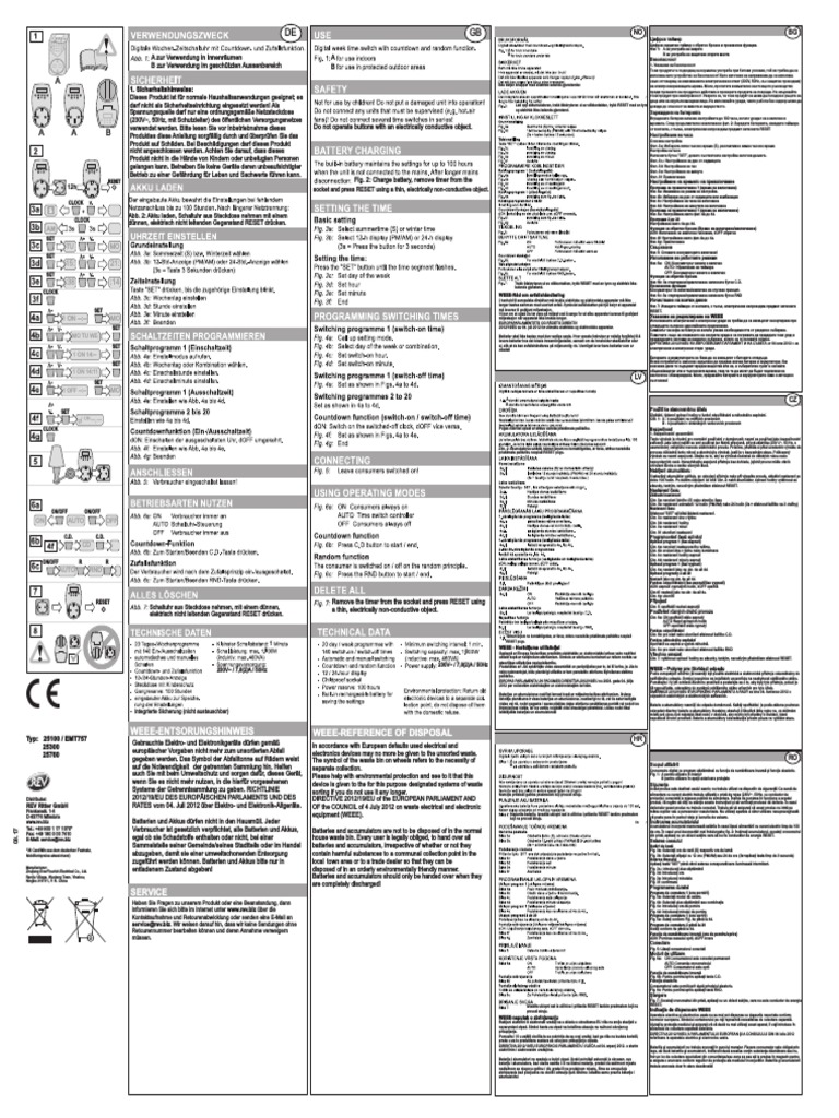 REV Operation Manual 0025300103 | PDF