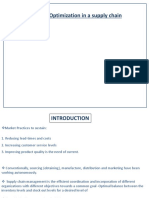 Inventory Optimization in A Supply Chain