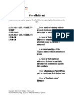 Cisco Multicast Quiz