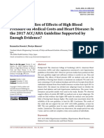 Empirical Studies of Effects of High Blood Pressure On Medical Costs and Heart Disease: Is The 2017 ACC/AHA Guideline Supported by Enough Evidence?