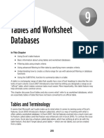 Tables and Worksheet Databases