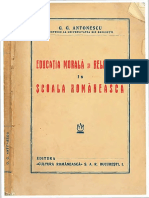 G G Antonescu Educatia Morala Si Religioasa PDF
