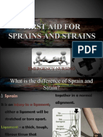 First Aid For Sprain and Strains