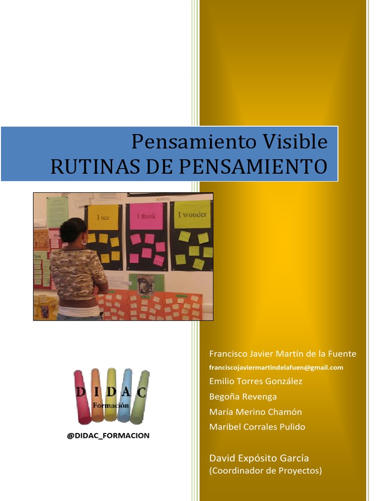 Rutinas de Pensamiento Visible en Aula | PDF | Aprendizaje | Salón de ...