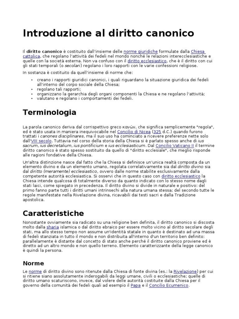 Diritto Canonico
