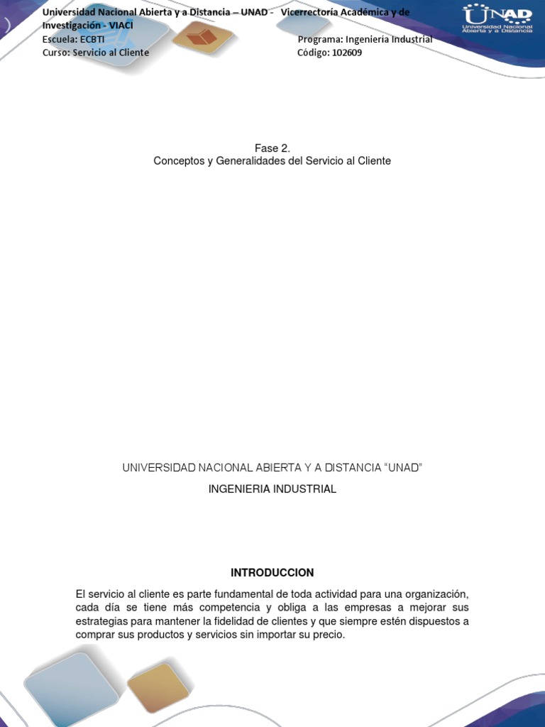 Fase 2 Conceptos Y Generalidades Del Servicio Al Cliente