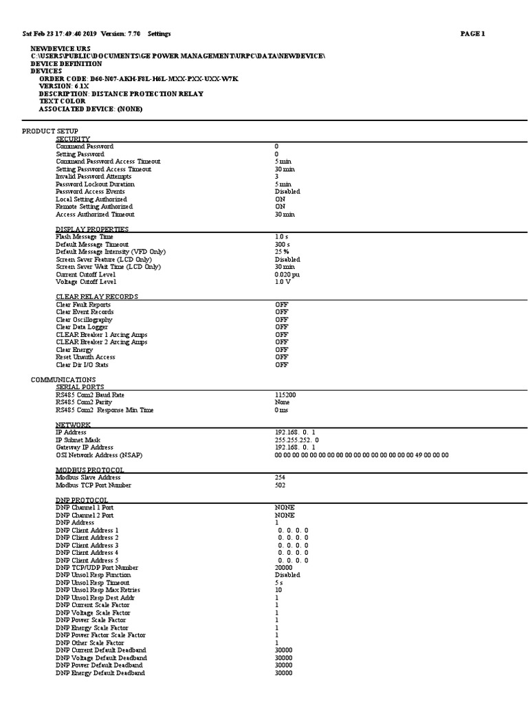Enervista UR Setup Guide | PDF | Port (Computer Networking ...
