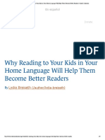 WH Reading To Your Kid in Your Home Language Will Help Them Ecome Etter Reader