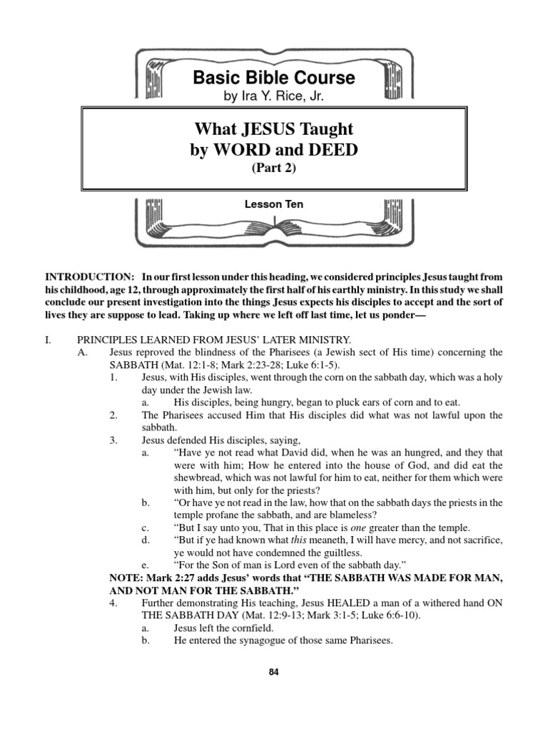 Basic Bible Course - Lesson 10 Fill Able) | PDF | John The Baptist ...
