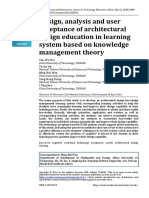 Design, Analysis and User Acceptance of Architectural Design Education in Learning System Based On Knowledge Management Theory