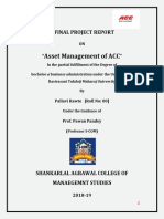 Project Report On Asset Management of Acc Limited - Pallavi Rawte