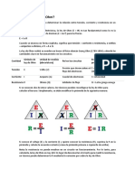 Ley de Ohm: E=IR en