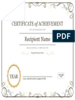 Certificate of Achievement: Recipient Name