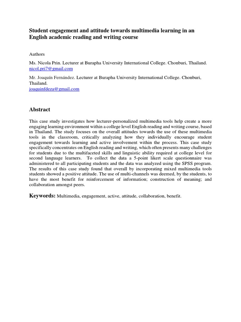 Case Study Research PDF Multimedia Learning
