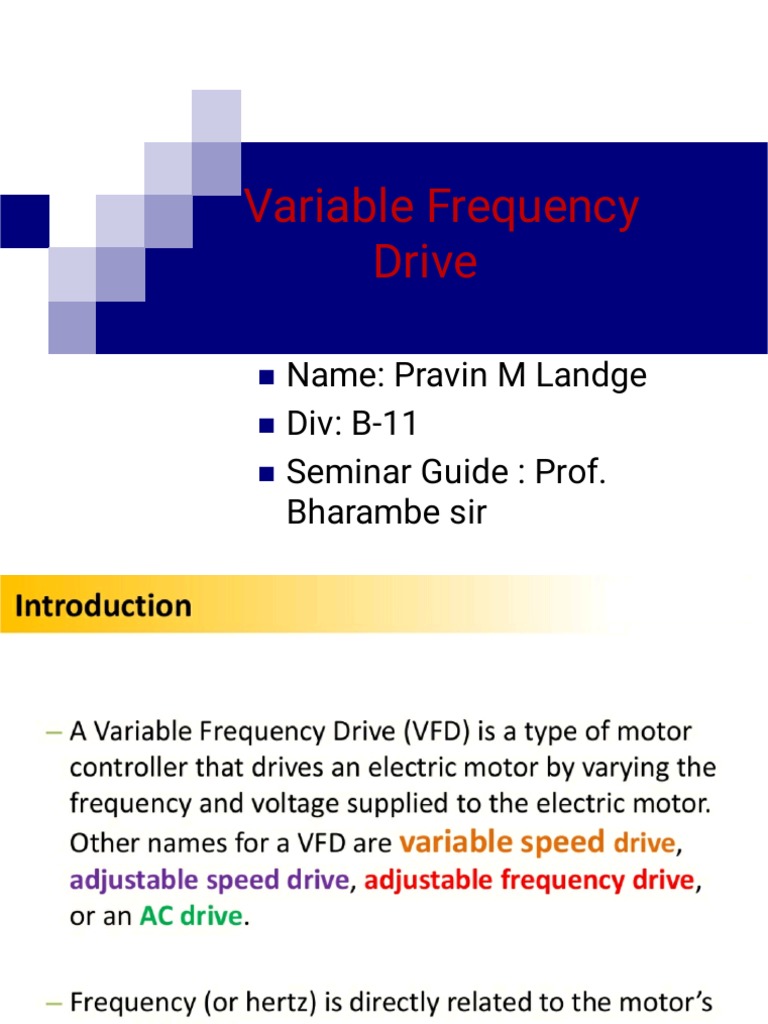 Understanding Variable Frequency Drives | PDF | Computers | Technology ...
