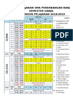 Jadwal Pelajaran Genap 2018-2019