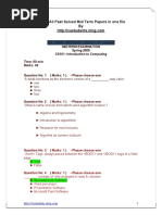 CS101 All Past Solved Mid Term Papers in One File