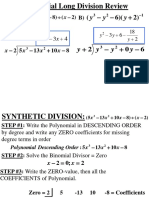 Polynomial Long Division and Factorization Review