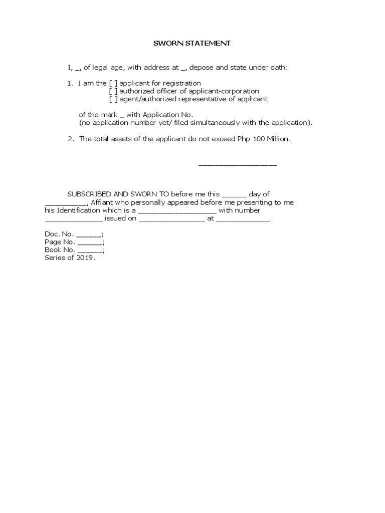 Sworn Statement PDF