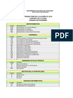 Horario de Clases y Examenes Primer Periodo 2019 11022019