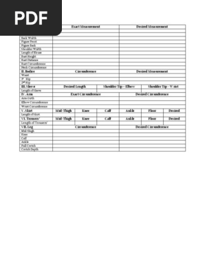 Body Measurements