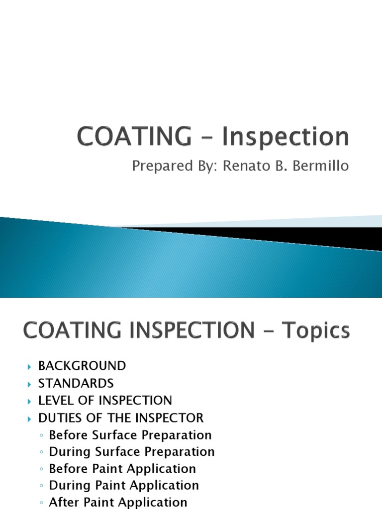 Coating Inspection Procedures and Standards | PDF | Paint | Industrial ...