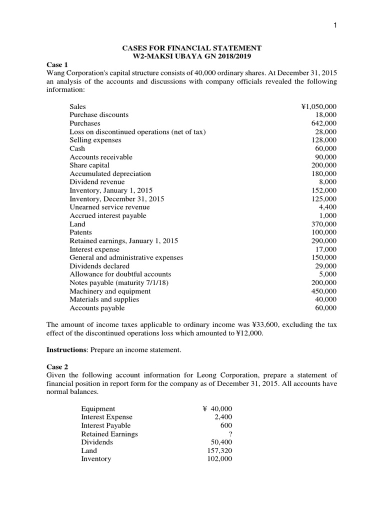 Contoh Soal Pelaporan Korporat Income Statement Expense