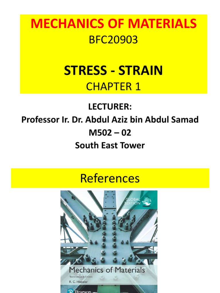 Chapter 1 Stress Strain | PDF | Deformation (Engineering) | Yield ...