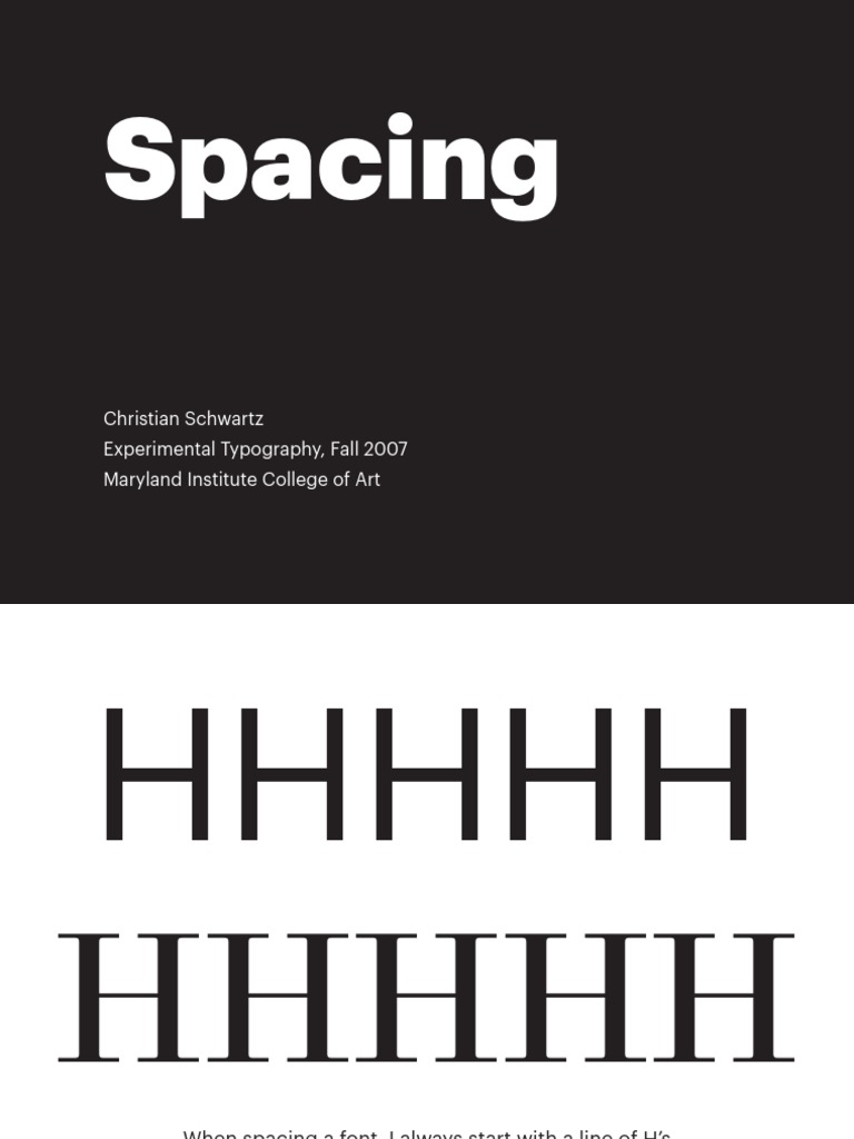 Christian Schwartz Spacing (Typography) | PDF | Typography | Typefaces