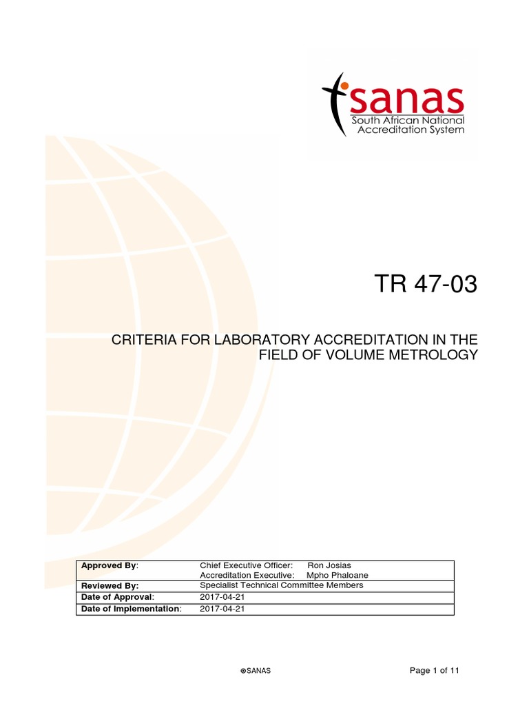 TR 47-03 TR 47-03 - South African National Accreditation System | PDF ...