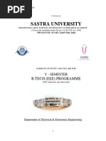 Sastra University: B.Tech (Eee) Programme