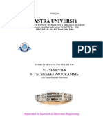 Sastra Universiy: B.Tech (Eee) Programme