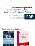 1 Lecture - Introduction, Risk Governance, Strategy and Appetite