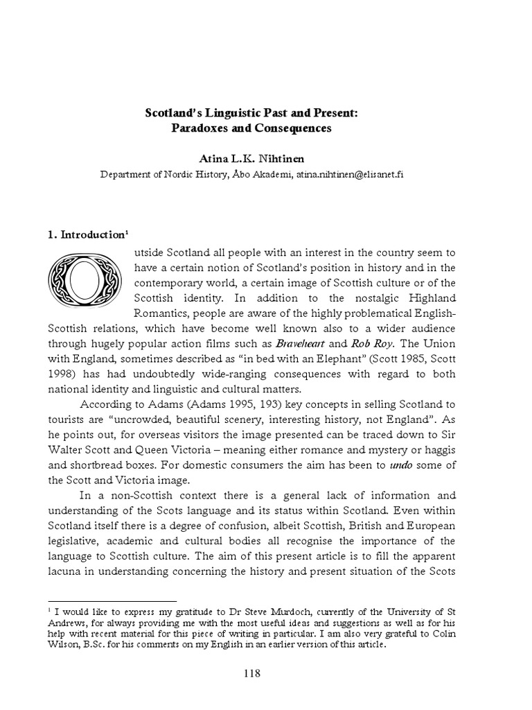Scotland's Scots Language History Explained | PDF | Scotland | Scots ...