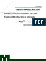 Retos Actuales de Las Ciencias Sociales en América Latina