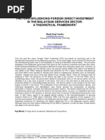 Download Factors Influencing Services FDI by Emes Mukhris SN40040158 doc pdf