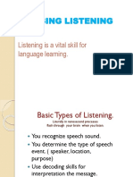 Assessing Listening: Listening Is A Vital Skill For Language Learning