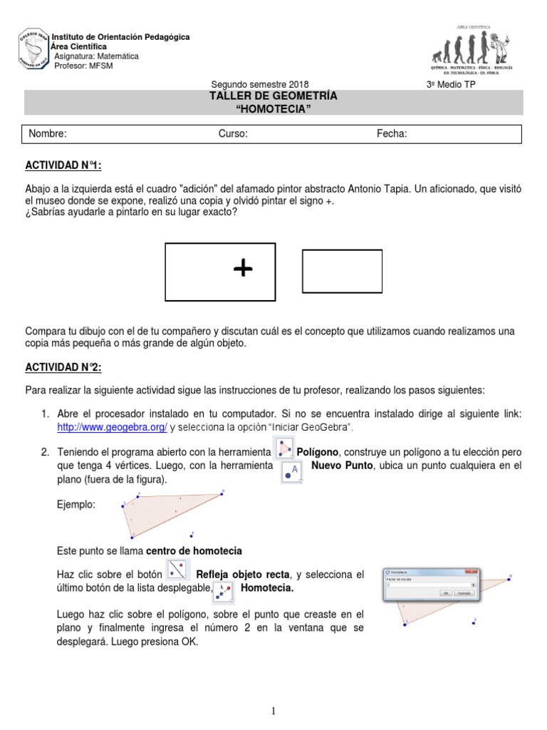 Homotecia | PDF | Point and Click | Geometria plana)