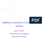 Algebraic Properties of Polynomial Iterates: Alina Ostafe