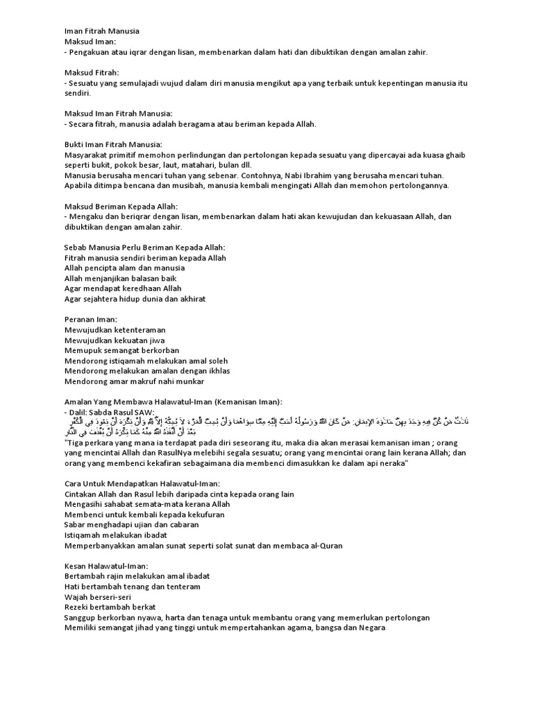Iman Fitrah Manusia Pdf