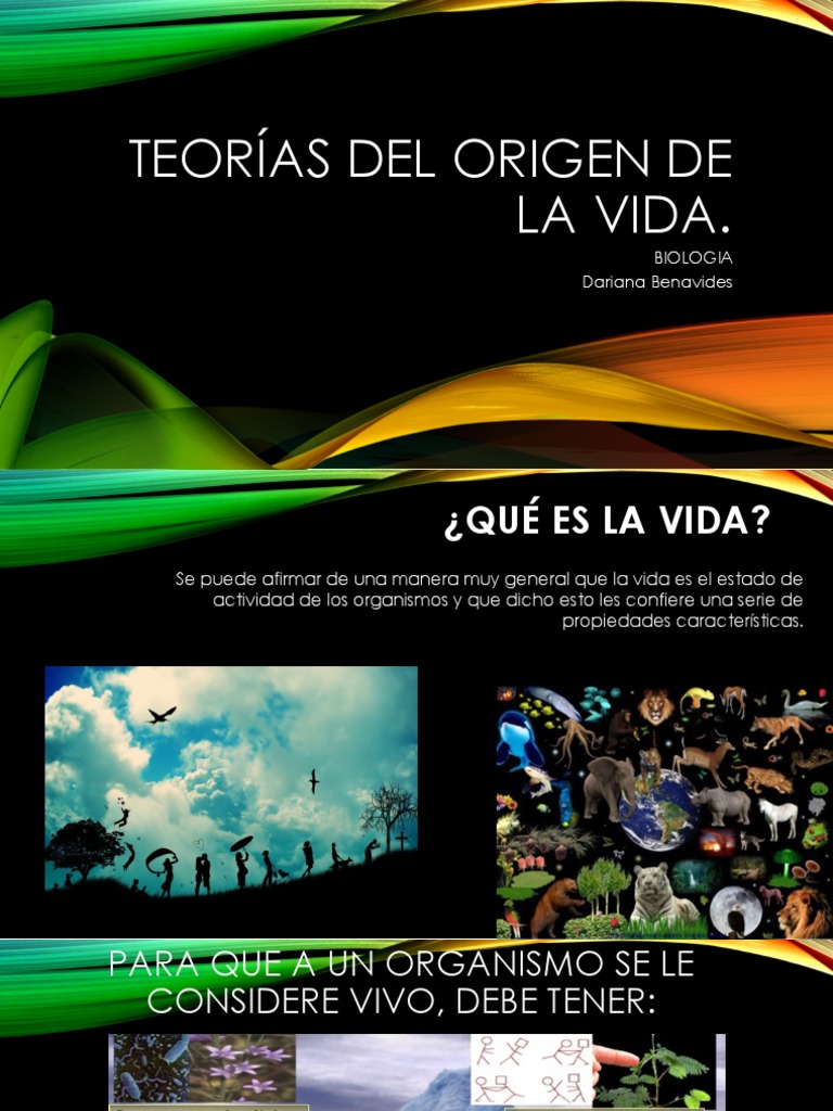 Teorías Del Origen de La Vida | Descargar gratis PDF | Organismos ...