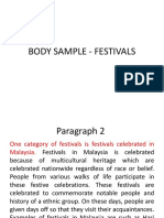Body Sample - Festivals