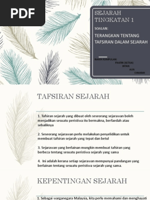 Tafsiran Sejarah Pdf