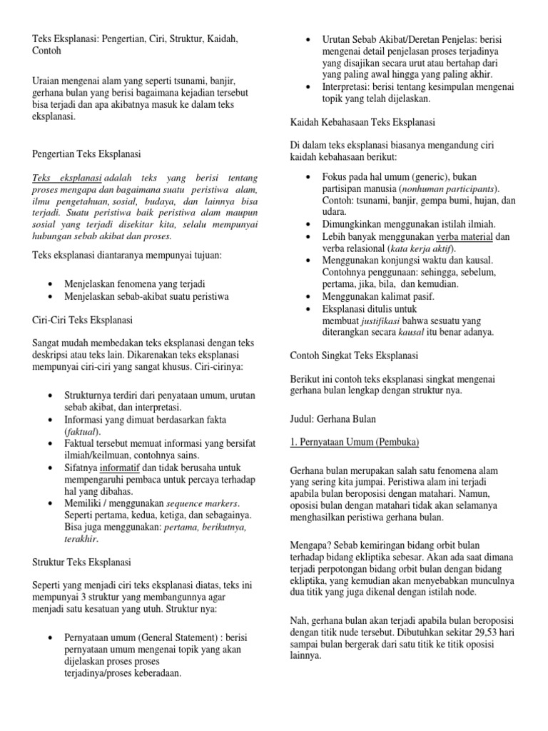 Teks Eksplanasi Pdf