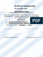 Template Certificate