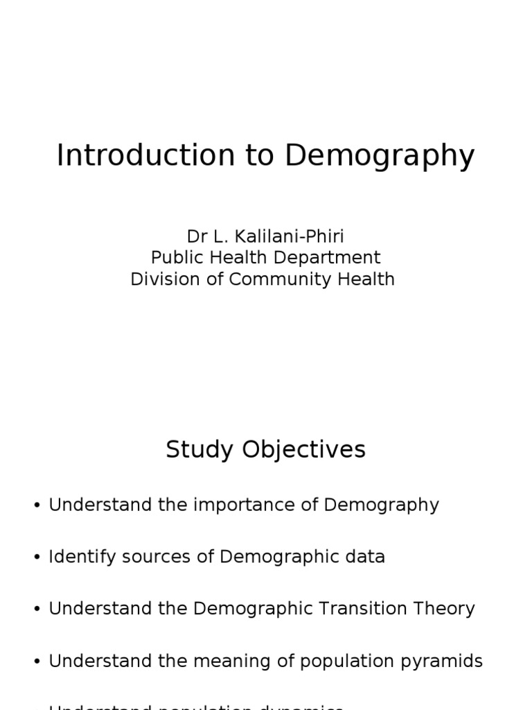 Understanding Demography: Key Concepts | PDF | Total Fertility Rate ...