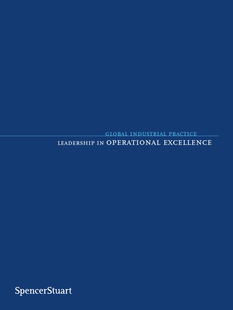Operational Excellence | PDF | Six Sigma | Leadership